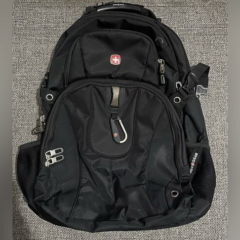 Swiss Gear Black Laptop Backpack Swiss Backpack, Swiss Gear Backpack, Light And Misa, Studying Aesthetic, Lace Blouse Design, Backpack Essentials, Black Laptop, Wardrobe Refresh, Digital Closet