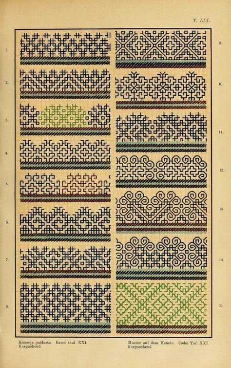 F Blackwork Embroidery Designs, Kasuti Embroidery, Blackwork Embroidery Patterns, Blackwork Cross Stitch, Blackwork Designs, Blackwork Patterns, Pattern Motif, Fair Isles, Blackwork Embroidery