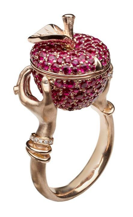 Stephen Webster Jewelry, Apple Jewelry, Apple Wedding, Apple Rings, Locket Ring, Stephen Webster, Anniversary Jewelry, Ruby Jewelry, Contemporary Jewellery