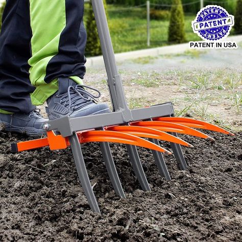 gardening tools gardeningtools homesteading garden gardentools backyardgardening Farm Patio, Tiller Garden, Digging Fork, Clay Easy, Digging Tools, Garden Hacks, Garden Lawn, Outdoor Plants, Container Gardening