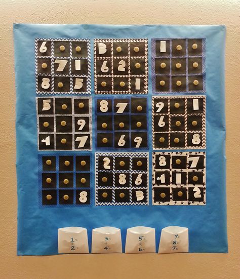 Interactive Sudoku Bulletin Board Science Word Wall, Interactive Bulletin Boards, Interactive Science, School Math, Middle School Math, Word Wall, Math Lessons, 4th Grade, Bulletin Board