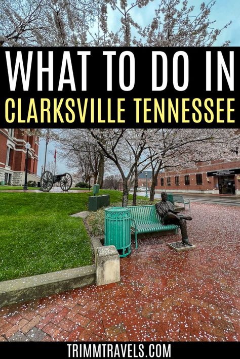 Located an hour northwest of Nashville is a hidden gem highly worth your time. Try these best things to do in Clarksville Tennessee for a fun adventure for everyone! #clarksville #tennessee #activities Beautiful Places In Tennessee, Sevierville Tennessee Restaurants, Sunset In Tennessee, Percy Warner Park Nashville Tennessee, Ascend Amphitheater Nashville Tennessee, Clarksville Tennessee, Southern Travel, Tennessee Travel, Destination Photography