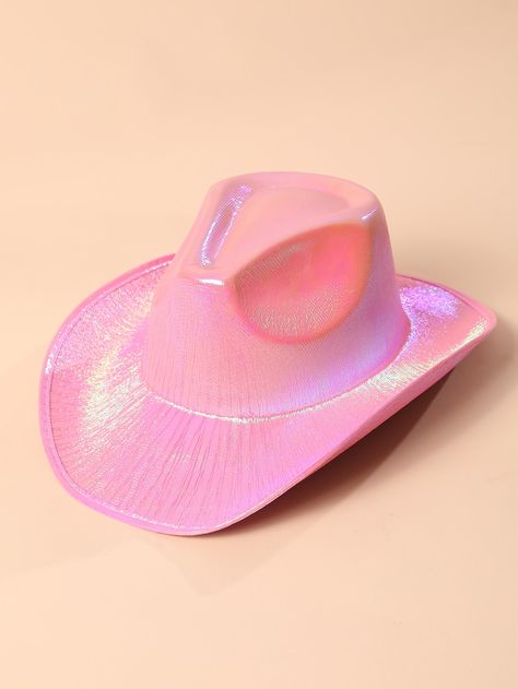 Holographic Cowboy Hat Countryside Outfit, Sombrero Cowboy, Women Fedora, Cowgirl Hat, Pink Collar, Y2k Outfits, Pink Collars, Fedora Hat, Cowboy Hat