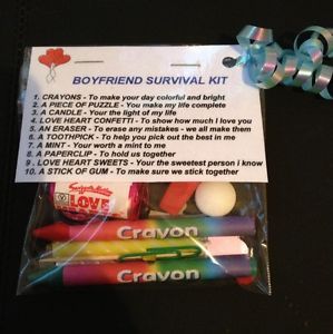 Boyfriend Survival Kit _ Valentines Gift For Him , Birthday Gift Anniversary | eBay. Wouldn't really call it a survival kit but it's a nice idea Boyfriend Survival Kit, Bday Gifts For Him, Anniversary Boyfriend, Survival Kits, Boyfriend Diy, Relationship Gifts, Birthday For Him, Super Gifts, Diy Gifts For Boyfriend