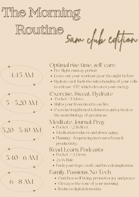 5am Club Morning Routine, Daily Routine Schedule 8-5 Job, Effective Morning Routine, 9-5 Job Routine, 5-9 Routine, 5 Am Study Routine, 5-9 Before 9-5 Routine, 5am Study Routine, Daily Routine Schedule 9-5 Job