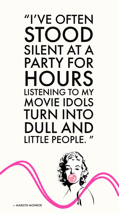 “I've often stood silent at a party for hours listening to my movie idols turn into dull and little people. ” ― Marilyn Monroe An Angel, Beautiful One, Im Awesome, Little People, Marilyn Monroe, Famous People, Being Ugly, Quotes To Live By, Vision Board