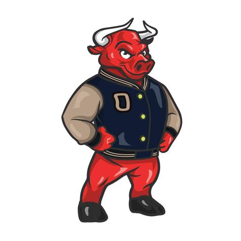 Bull Mascot, Creative Logos, Sport Branding, Cartoon Mascot, Mr Fox, The Bull, Mascot Logo, Creative Logo, Logo Inspiration