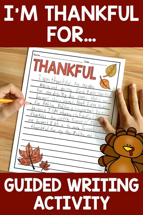 I Am Thankful For Writing Activity, I Am Thankful For Writing, Thankful Poems, Thankful Projects, Thankful Writing, Thanksgiving Writing Prompts, Thanksgiving Writing Activity, Thanksgiving Writing, Thanksgiving Classroom