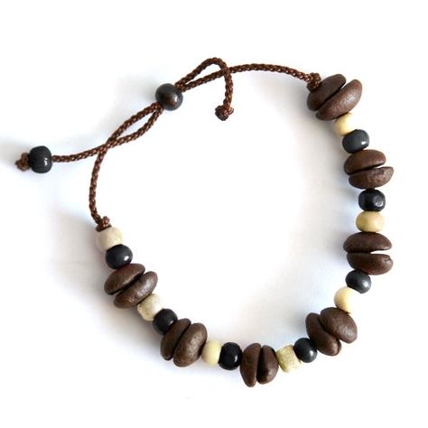 Coffee Bean Crafts, Bean Crafts, Coffee Bracelet, Bewafa Photo, Bewafa Photo Editing, Diy Leather Bracelet, Coffee Crafts, Cafe Art, Felt Food