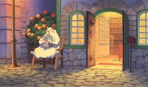 Studio Ghibli Background, The Cat Returns, Iphone Wallpaper Vsco, Ghibli Artwork, Desktop Wallpaper Art, Cute Desktop Wallpaper, Studio Ghibli Art, Pc Wallpaper, Ghibli Movies