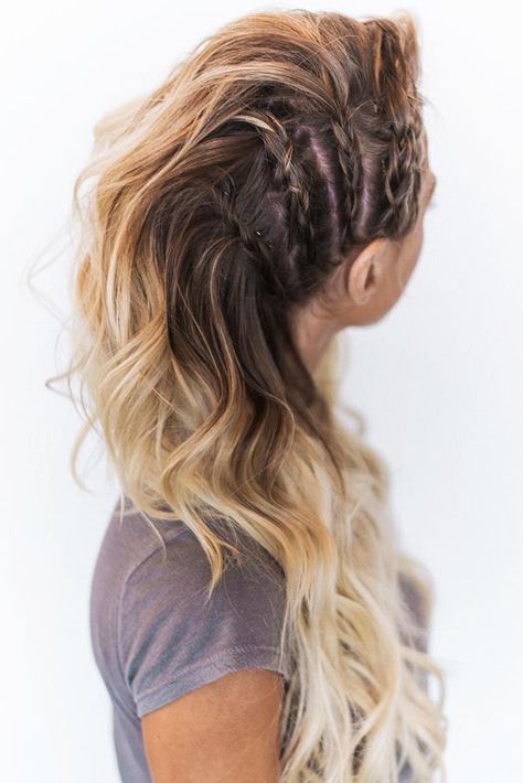 Side Triple Braids Lagertha Style #braids Zoo Hairstyles, Lagertha Hair, Classy Hair, Hair Elegant, Kim Kardashian Hair, Elegant Girls, Bored Board, Hairstyle Youtube, Hairstyle Names