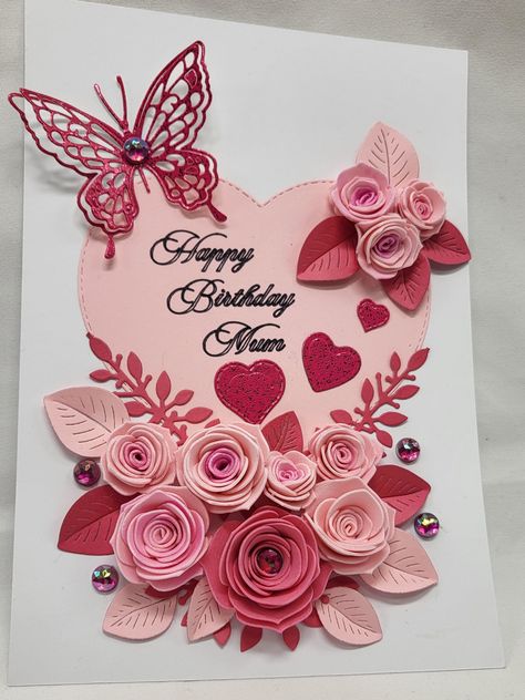 Flower Making Crafts, Birthday Cards For Mother, Fun Projects For Kids, Beautiful Birthday Cards, Unique Birthday Cards, Birthday Cards For Mum, Personalized Birthday Cards, Mother's Day Diy, Birthday Cards Diy