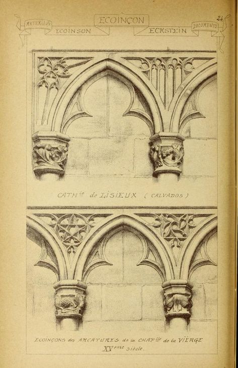 Materials and documents of architecture and scu... Gothic Architecture Drawing, Goth Architecture, Gothic Style Architecture, Lighting Hallway, Romanesque Architecture, Column Design, Architecture Drawing Art, Gothic Design, Architectural Drawing