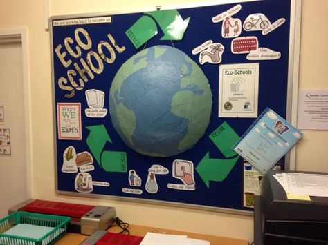 Eco Board Display, Eco Committee Display, Eco Schools Display, School Eco Club Ideas, Eco School Display, Eco Display School, Eco Ideas For Schools, Eco School Ideas, School Display Board Ideas