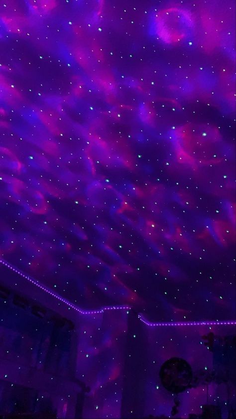 Galaxy Light Aesthetic, Galaxy Projector Aesthetic, Star Projector Light, Bedroom Ideas For Small Rooms Cozy, Starry Night Light, Galaxy Projector, Galaxy Lights, Star Night Light, Bedroom Games