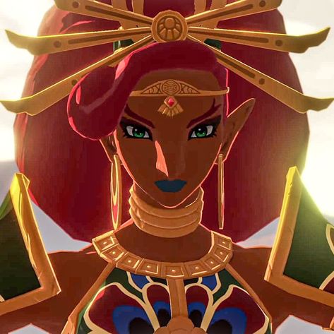 Urbosa Pfp, Urbosa Breath Of The Wild, Legend Of Zelda Icons, Urbosa Fanart, Urbosa Botw, Lady Urbosa, Age Of Calamity, Zelda Fanart, Legend Of Zelda Characters