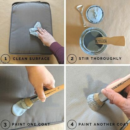 How To Paint Outdoor Cushions | Hometalk Paint Outdoor Cushions, Cushion Painting, Outside Cushions, Paint Patio, Backyard Decks, Painted Outdoor Furniture, Nik Naks, Paint Upholstery, House Canvas