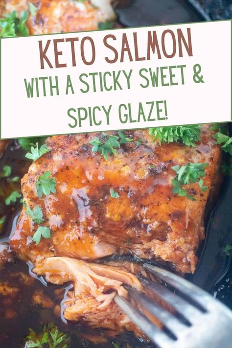 Low Carb Salmon Recipes, Sweet Spicy Sauce, Low Carb Salmon, Sticky Sauce, Salmon Glaze Recipes, Salmon Marinade, Keto Salmon, Whole30 Dinner Recipes, Sauce For Salmon