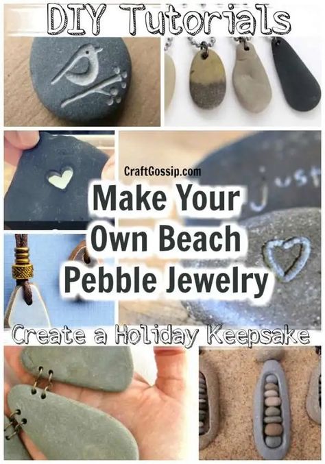 Dremel Tool Projects Jewelry, Beach Stone Crafts Diy Projects, Beach Rock Jewelry Ideas, Dremel Jewelry Projects, Wire Wrapped Beach Stones, Pebble Jewelry Diy, Beach Pebble Jewelry, Rock Jewelry Diy Stones, Dremel Art Ideas