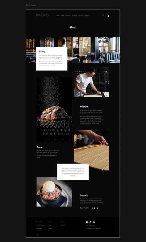 Cafe Website Design, Elegant Website Design, Dessert Restaurant, Cafe Website, Bakery Website, Restaurant Website Design, Food Web Design, Restaurant Web, Ux Inspiration