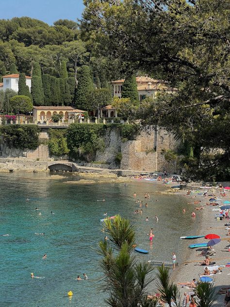 South France Beach, French Beach Aesthetic, French Coast Aesthetic, St Jean Cap Ferrat, Nice France Photography, French Riviera Aesthetic, French Riviera Beach, French Seaside, European Beach