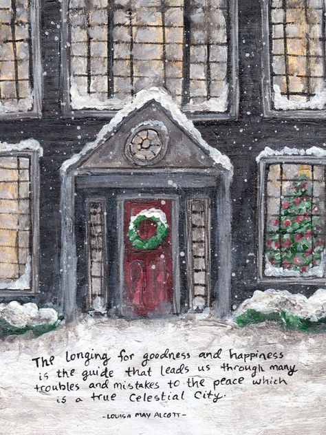 Little Women Christmas Aesthetic, Little Women Art, Little Women Christmas, Women Art Print, Quotes Reading, Orchard House, Louisa May Alcott, Little Women, House Art