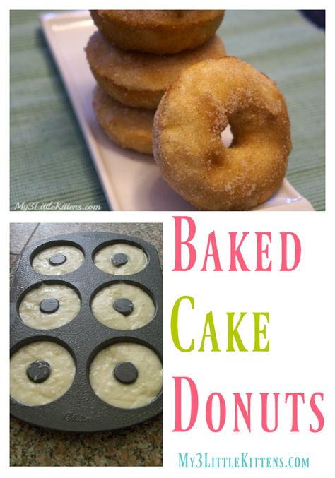 These Baked Cake Donuts Recipe is not only an easy recipe, but it is perfect for any occasion. Can you say absolutely delicious? Cake Donut Recipe Baked, Homemade Baked Donuts, Baked Doughnut Recipes, Cake Doughnuts, Cake Donuts Recipe, Donut Pan, Easy Donut Recipe, Easy Donuts, Homemade Donuts Recipe