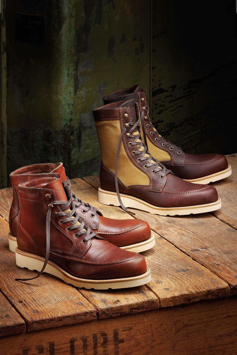 Filson x Wolverine 2012 Fall Collection Mens Leather Boots, Sharp Dressed Man, Everyday Shoes, Fall Collection, Fall Collections, Casual Boots, Boots Men, Men Dress, Me Too Shoes