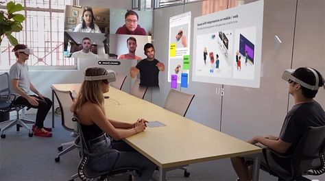 facebook's 'infinite office' is a virtual reality working environment Interactive Office Space, Vr Room, Human Logo Design, Virtual Reality Design, Coworking Space Design, Digital Twin, Innovative Office, Tiny Office, Fun Office