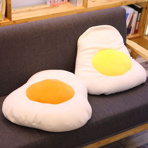 Sunnyside Up Eggs, Cute Egg, Comfy Pillows, Fried Eggs, Home Sofa, Cute Room Decor, Dark Yellow, Plush Pillow, My New Room