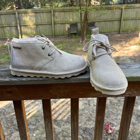 Bear Paw Upper Leatger Wool Lined Boots Size 10 Nwt Sheep Wool New With Tags Repel Stains Tan Booties Upper Leather Business Casual Office Outdoor Fall Winter Smoke Free Home Tan Booties, Office Outdoor, Bear Paw, Bear Paws, Fall Outdoor, Casual Office, Bearpaw Boots, Office Casual, Sheep Wool