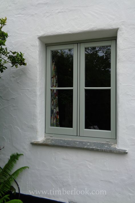 A customer installation at a cottage renovation. The Timberlook flush uPVC Casement windows in Painswick (with white woodgrain internally) were a perfect replacement for the existing wooden windows. #freesamples #flushsash #flushwindow #traditionalwindow #painswick #painswickwindow #flushcasement #newwindows #timberwindows #timberalternative #flushdoor #woodeffectwindows #timberlook Casement Windows Exterior, Cottage Windows, Timber Windows, Cottage Renovation, Cottage Exterior, House Extension Design, Window Color, Upvc Windows, Cottage Interiors