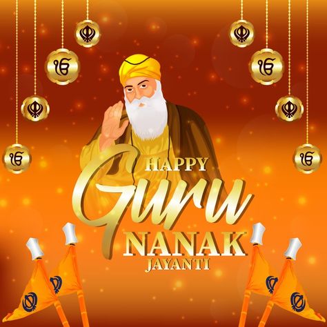 Happy guru nanak jayanti banner or heade... | Premium Vector #Freepik #vector #celebration #festival #religion #culture Blessings Always Guruji Wallpaper, Happy Guru Nanak Jayanti, Friendship Day Wishes, Nanak Jayanti, Parent Teacher Communication, Guru Nanak Jayanti, Sai Baba Hd Wallpaper, Online Marriage, Matrimonial Sites