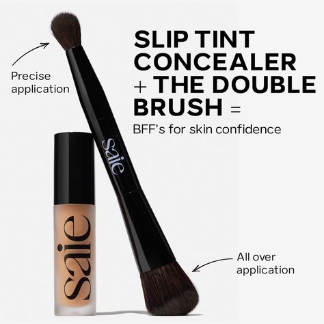 Slip Tint Radiant All-Over Concealer with Niacinamide - Saie | Sephora Saie Concealer Shade, Conceal Dark Circles, Spf Face, Shea Butter Body Shop, Skin Hyperpigmentation, Concealer Shades, Concealer For Dark Circles, Toning Shampoo, Scalp Scrub