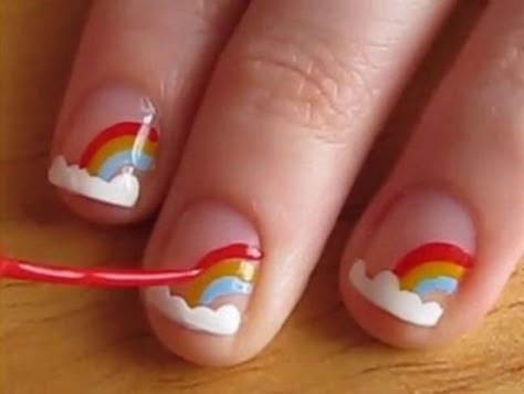 33 #Rainbow Nail Inspo🌈💅 Girls Who Love Color Will Drool over ... Kids Nail Art, Cute Easy Nail Designs, Kids Nail Designs, Kids Nails, Rainbow Nail Art, Nail Art For Kids, Cute Simple Nails, Simple Nail Art Designs, Nails For Kids