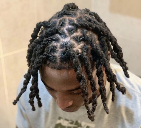 Two Strand Dreads Locs, Two Strand Dreads, 3 Strand Twist Dreads, Dread Twist, Starting Dreads, Twist Men, Locs Men, Male Haircuts, Boy Braids