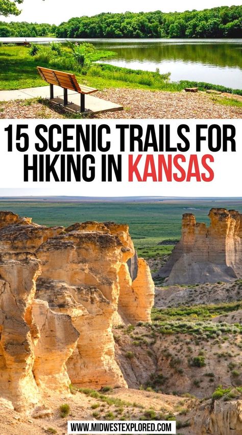 15 Scenic Trails for Hiking in Kansas Missouri Hiking, Things To Do In Kansas, Kansas Travel, Travel Places To Visit, Midwest Road Trip, Hiking Places, Kansas Usa, Road Trip Places, Usa Food