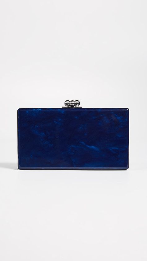 Edie Parker Jean Solid Clutch | SHOPBOP | Sale On Sale, Up to 70% Off on All Sale Styles Edie Parker Clutch, Best Leather Wallet, My Style Bags, Designer Clutch Bags, Classy Winter Outfits, Blue Clutch, Designer Clutch, Edie Parker, Bags Shop