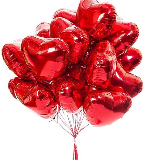 I Love You Balloons, Helium Balloons Birthday, Birthday Party Decorations For Adults, Metallic Wedding, Love Balloon, Birthday Party Balloon, Engagement Decorations, Anniversary Decorations, Red Balloon