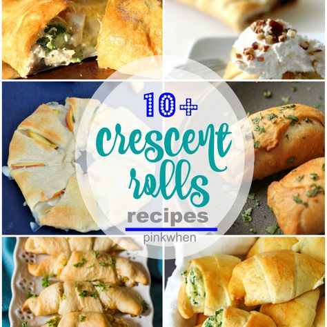 10+ Crescent Rolls Recipes - from breakfast, brunch, lunch, and dinner. Creasant Roll Recipes, Crescent Dough Recipes, Pillsbury Crescent Recipes, Easy Crescent Roll Recipes, Pillsbury Crescent Roll Recipes, Crossant Recipes, Crescent Roll Recipes Dinner, Recipes Using Crescent Rolls, Easy Crescent Rolls