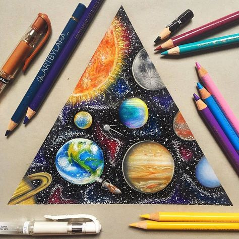 Galaxy Drawing Ideas, Colored Pencil Drawing Ideas, Galaxy Drawing, Galaxy Painting Acrylic, Drawing Ideas Pencil, Artistic Drawings, Galaxy Drawings, Galaxy Artwork, Pencil Drawing Ideas