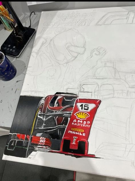 F1 Painting, Derin Core, F1 Drawing, F1 Artwork, F1 Art, Art Studio Room, F1 Car, 3d Art Drawing, Portraiture Drawing