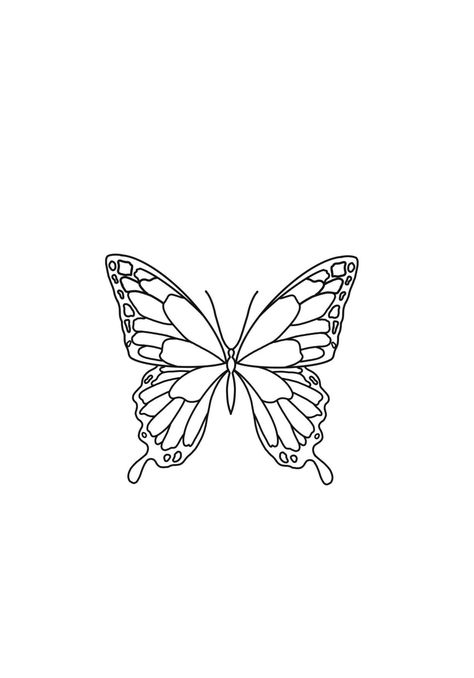 Monarch Butterfly Tattoo Simple, Outline Coloring Pages, Butterfly Drawing Outline, Line Butterfly Tattoo, Arm Tattoos Lettering, Drawing Ocean, Monarch Butterfly Tattoo, Butterfly Tattoo Stencil, Coloring Pages Cute