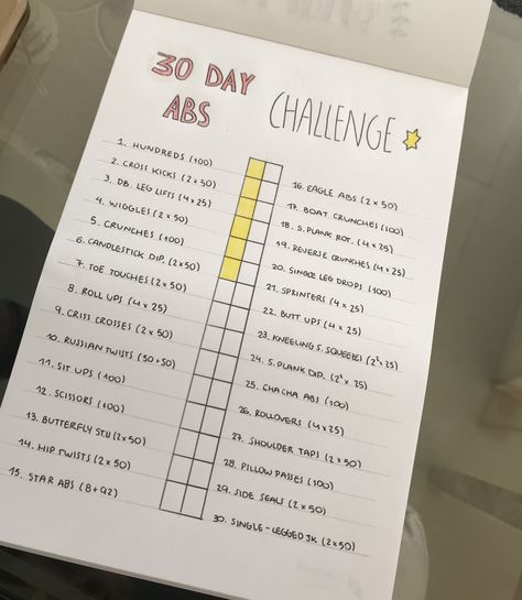 #abs #absworkout #fitness #bulletjournal #ideas #challenge #30daychallenge #workout Workout Notebook Ideas, 30 Day Abs Challenge, 30 Day Ab Challenge, Workout List, 30 Day Abs, Journal Inspiration Writing, List Notebook, Reverse Crunches, 30 Day Fitness