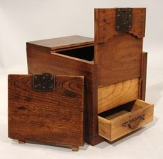 Japanese Merchant’s Chest with Secret Compartment Secret Compartments in Wooden Japanese Merchant's Chest – StashVault Secret Compartment Box, Secret Compartment Furniture, Hidden Compartments, Woodworking Box, Secret Storage, Hidden Rooms, Woodworking Joints, Secret Compartment, Woodworking Workshop