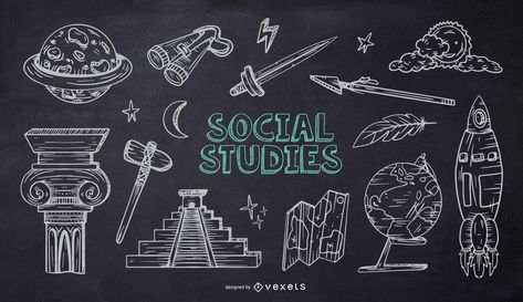 Social Studies School Chalk Doodle Pack #AD , #SPONSORED, #sponsored, #School, #Pack, #Doodle, #Studies Social Studies Notebook Cover Ideas, School Book Covers Social Studies, Social Science Drawing Ideas, Social Science Doodle, Social Studies Book Cover Design, Social Studies Doodles, Social Studies Project Cover Page Ideas School, Social Studies Drawings, Social Studies Wallpaper