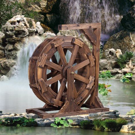 PRICES MAY VARY. ★ Specifications:The water wheel fountain is available in a variety of sizes, featuring wheel diameters ranging from 20cm to 80cm. This wide range of sizes makes the waterwheel fountain adaptable to various ponds, pools, and outdoor fountains, providing them with a fresh and revitalized appearance. ★ Self-Rotating Waterwheel:The wooden feng shui wheels fountain features an ingenious design that incorporates an advanced drain rod system. This innovative mechanism skillfully guide Water Wheel Fountain, Waterfall Decoration, Fence Ideas Garden, Outdoor Water Fountains, Windmill Water, Fountain Outdoor, Garden Engagement Photos, Fire Pit Garden, Garden Formal