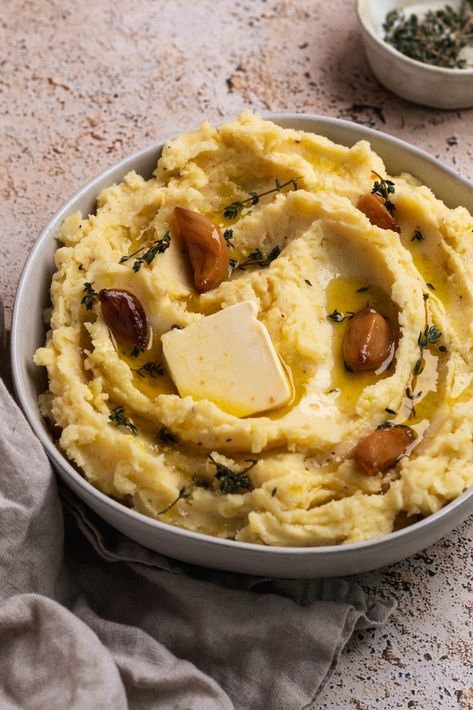 Garlic Confit Mashed Potates - For the Love of Gourmet Garlic Confit Potatoes, Gourmet Mashed Potatoes Recipe, Recipes With Garlic Confit, Best Potato For Mashed Potatoes, Garlic Roasted Mashed Potatoes, Garlic Confit Mashed Potatoes, Garlic Butter Mashed Potatoes Recipe, Fancy Mashed Potatoes, Potato Confit