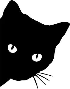 Amazon.com - Peeking Cat Silhouette Decal Notebook Car Laptop 5.5" (Black) Peeking Cat, Tea Shirt, Animal Silhouette, Cat Silhouette, Animal Shirts, Halloween Cat, Halloween Ideas, Halloween Fun, Art Ideas