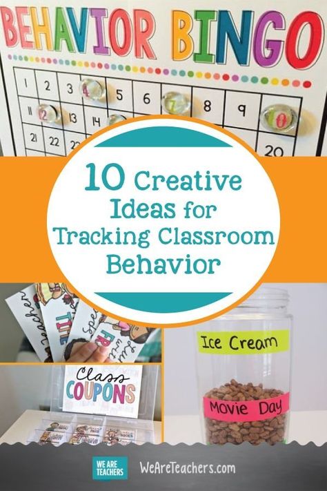 10 Creative Ideas for Tracking Classroom Behavior - WeAreTeachers. So many great ideas for classroom management in here. Some of these behavior charts are super clever and motivating. #classroom #classroommanagement #inspirational Kindergarten Behavior Charts, Behavior Activities, Behavior Bingo, Kindergarten Behavior, Classroom Coupons, Classroom Behavior Chart, Positive Classroom Management, Behavior Tracking, Classroom Management Elementary